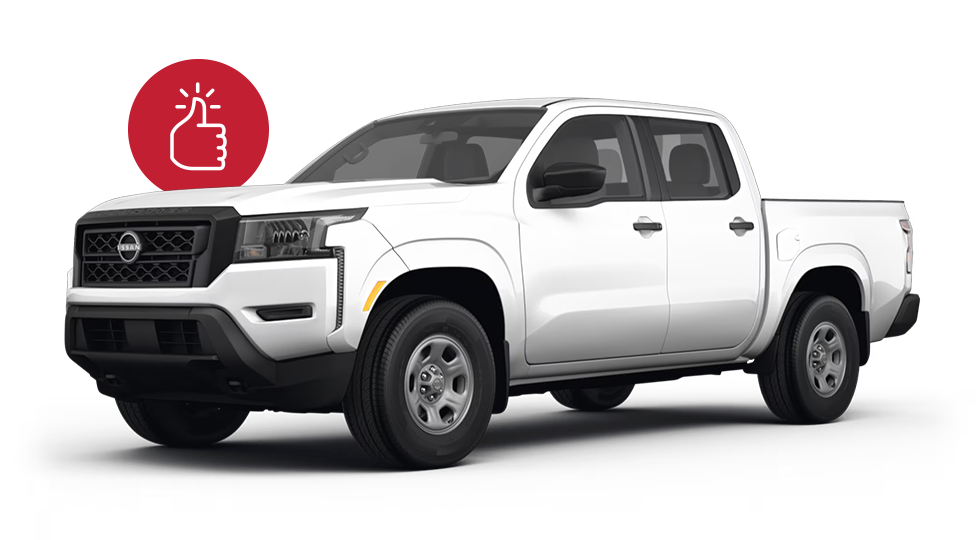 White vehicle with a Thumbs up icon